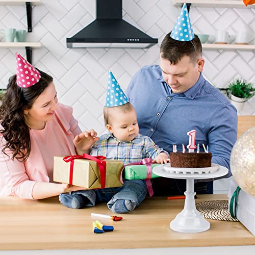 3Pcs Cake Stand Set, White Round Cupcake Stand Dessert Display Plate Serving Tray for Baby Shower Wedding Birthday Party Celebration Home Decoration