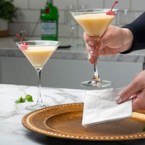 White Beverage Napkins 1-Ply [500 Pack], Cocktail Napkins, Restaurant Paper Napkins