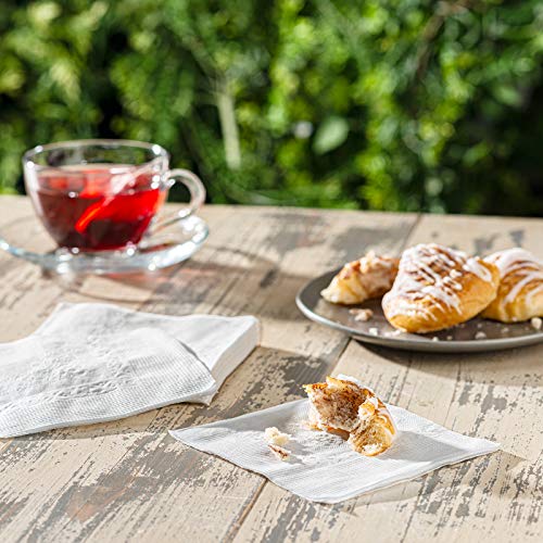 White Beverage Napkins 1-Ply [500 Pack], Cocktail Napkins, Restaurant Paper Napkins