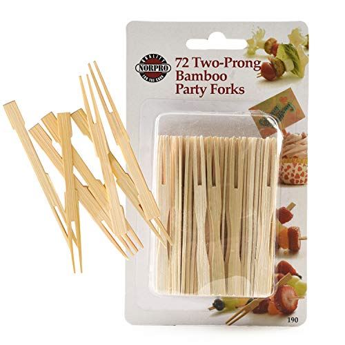 Norpro Bamboo Party Forks, 72 Pieces