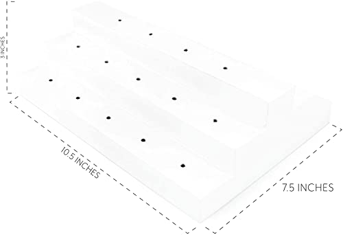 Darware Wooden Cake Pop Stand; Tiered Treat Holder (24-Hole, White)