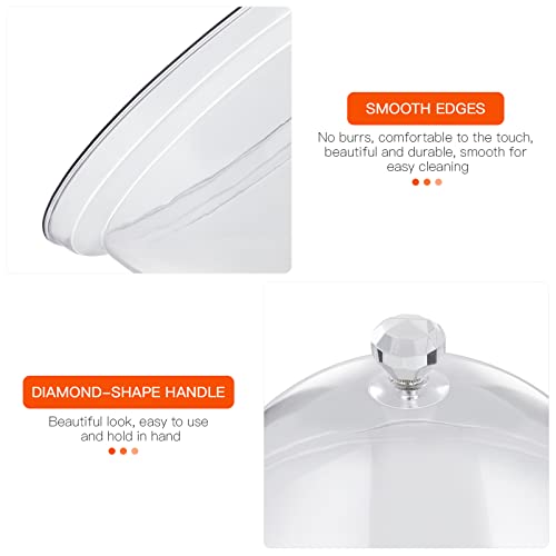BESTONZON Food Cover Dome Food Screen Protector Fly Cake Cover for Home Restaurant Use (8.5x 5.9 Inch)