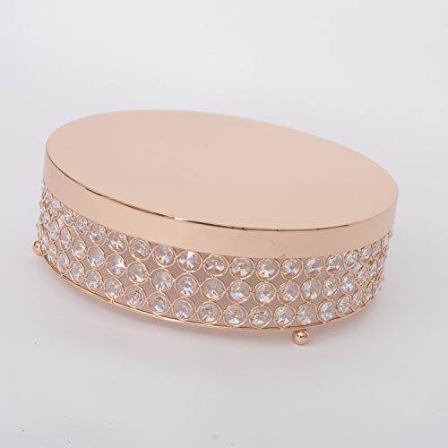 Kyriathe 16 inches Gold Cake Stands with Shining Crystal Beads Dessert Cookies Fruit Serving Tray for Wedding Birthday Party (Gold, 16")