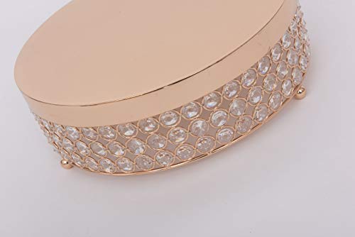Kyriathe 16 inches Gold Cake Stands with Shining Crystal Beads Dessert Cookies Fruit Serving Tray for Wedding Birthday Party (Gold, 16")