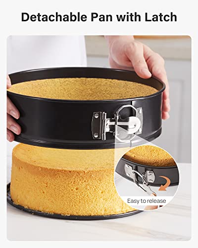 Kootek 144pcs Cake Pan Set with Removable Base, Cake Decorating Supplies with 3 Round Nonstick Bakeware Springform Pans (4" 7" 9"), Numbered Icing Piping Tips and Other Baking Supplies for Cheesecake
