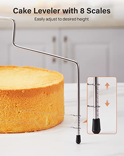Kootek 144pcs Cake Pan Set with Removable Base, Cake Decorating Supplies with 3 Round Nonstick Bakeware Springform Pans (4" 7" 9"), Numbered Icing Piping Tips and Other Baking Supplies for Cheesecake