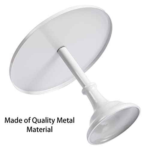 3 Packs Cake Stands Round Metal Cupcake Stands Holder White Dessert Display Plate Serving Tray for Baby Shower Wedding Birthday Tea Party Celebration Home Decor, White