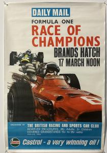 F1 Race of Champions Brands Hatch Vintage Poster