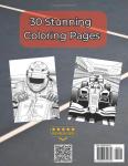 F1 Cars Coloring Book with 30 Illustrations