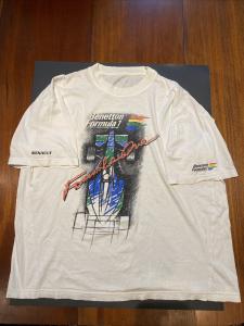 Benetton Vintage 90s Formula 1 Racing T-Shirt XL
