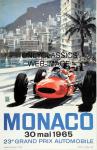 Monaco Grand Prix Vintage F1 12x18 Poster
