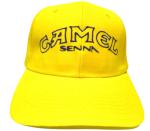Senna Vintage Camel Honda F1 Baseball Cap - Yellow