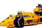 Senna Vintage Camel Honda F1 Baseball Cap - Yellow