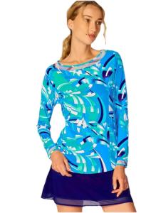 G LIFESTYLE Women’s Blue Long Sleeve Top