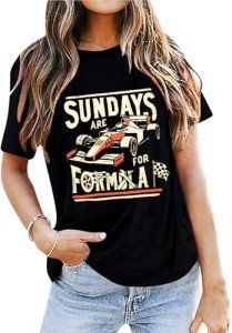 Women's Checkered Flag Racing T-Shirt, Black