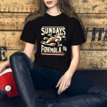 Women's Checkered Flag Racing T-Shirt, Black