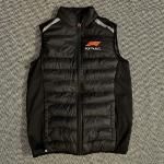 Women’s Formula 1 Black Full Zip Puffer Vest