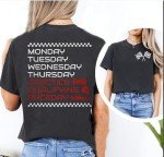 BOMYTAO Women's Racing Shirt with Checker Flag