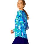 G LIFESTYLE Women's F1 Long Sleeve Mesh Top