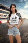 Race Day Women's Checkered Flag Crop Top