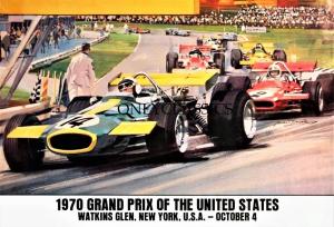1970 United States Grand Prix Watkins Glen Poster