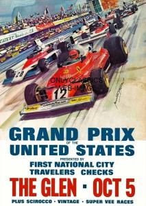 1975 US Grand Prix Watkins Glen Poster