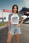 Race Day Women's Checkered Flag Crop Top