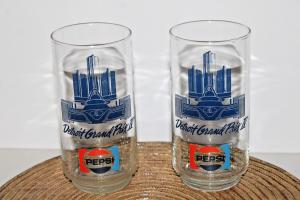 Vintage Detroit Grand Prix IV Pepsi Glasses