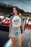 Race Day Women's Checkered Flag Crop Top