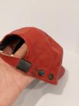 Vintage Mercedes Benz Red Embroidered Leather Cap