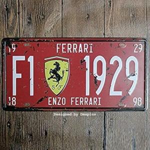 Retro Vintage Enzo Ferrari 1929 Tin Sign