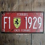 Retro Enzo Ferrari Metal Tin Sign Decor