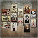 Retro Enzo Ferrari Metal Tin Sign Decor