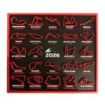 HTLNUZD 2026 F1 Racing Map Poster - Premium Art Print for Home Decor | Living Room, Bedroom, Entrance, Bar & Cafe Wall Decoration (Circuit+Race Date)