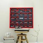 HTLNUZD 2026 F1 Racing Map Poster - Premium Art Print for Home Decor | Living Room, Bedroom, Entrance, Bar & Cafe Wall Decoration (Circuit+Race Date)