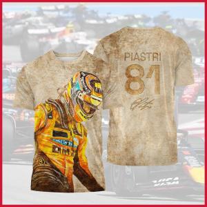 🔥NEW- OP81 Special Edition 2025 Oscar Piastri McLaren F1 Polo, All Over Printed