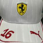 PUMA Ferrari Miami F1 Team Charles Leclerc Limited 2026 White Cap Hat - NWT