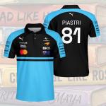 🔥NEW- 2026 Oscar Piastri McLaren F1 Teamwear Polo, Oscar Piastri Blue Version