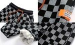 Boys' Black Checked Jogging Pants, Ages 5-13