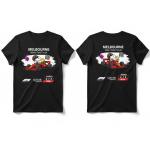 Snoopy Woodstock F1 Melbourne Grand Prix 2026 Black Reprint T-Shirt