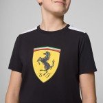 PUMA Scuderia Ferrari Black Kids T-Shirt, Size 164