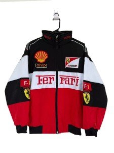 Retro Ferrari F1 jacket | Embroidered Unisex Jacket - Vintage Racing Jacket