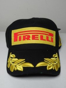 Vintage Pirelli F1 Hat Cap Strapback Black Embroidered Car Racing New