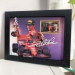 Framed Signed Leclerc Poster with Film Display