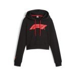 PUMA Women's F1 Racing Essentials Black Cropped Hoodie