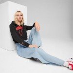 PUMA Women's F1 Racing Essentials Black Cropped Hoodie