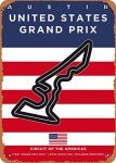 Vintage F1 Austin Racetrack Metal Tin Sign