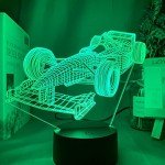 F1 Racing Car 3D LED Night Light for Kids