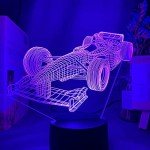 F1 Racing Car 3D LED Night Light for Kids