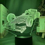 F1 Racing Car 3D LED Night Light for Kids